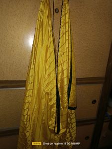 Festive Saree Yellow Nd Golden Colour With Blouse