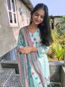 New Light Blue Kurta Set  🌼