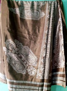 💥Sale Price Hour Deal 💥Brown Mettalic Saree