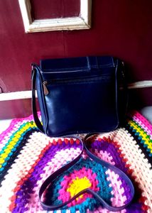 Vintage Navy Blue Crossbody Bag