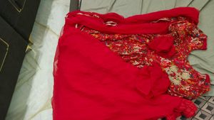 Gorgeous Short Frok Ambrela Plazu With Dupatta