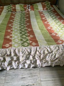 Double Bedsheet With Frill Work