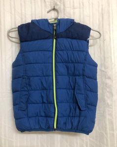 Ovs Blue Sleeveless Puffer Jacket