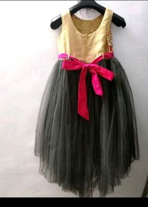 Cute Embroidered Party Dress Flared Balloon Black