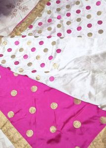 Polka Dot Fabric - Pink & Gold