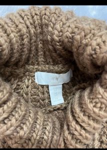 H&amp;M Brown High Neck Heavy Knit Sweater