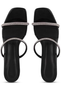 Price Drop ⚡️Rhinestone Trendy Black Heels