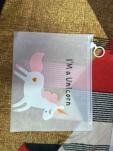 12 pcs Of Transparent Unicorn Pouches