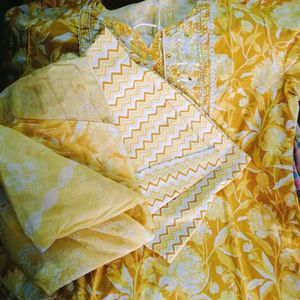Printed Jaipuri Cotton Kurti Set For Women