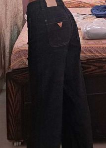 Guess Vintage Navy Blue Wide Leg Jeans