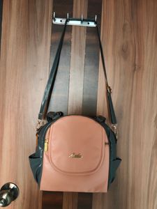 Peach And Grey Satchel Bag (Women)