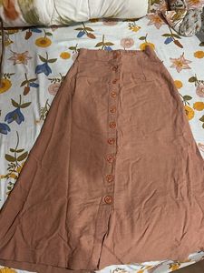 Button Front Skirt