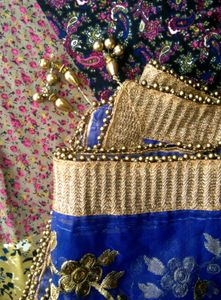 Elegant Blue Net Heavy Dupatta