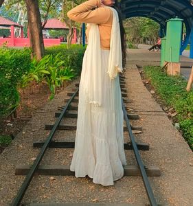 Ethnic Wear Long Skirt With Dupatta