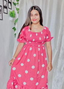 Doted Baby Pink Dress