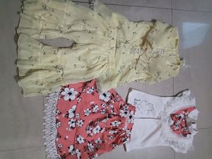 Baby Girl Kid Party Wear Dresses Combo