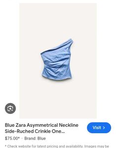 Zara One Shoulder Top