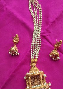 Fancy Temple Jewellery + Earring