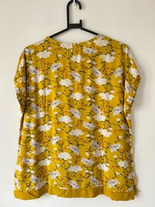 Mustard Floral Casual Top