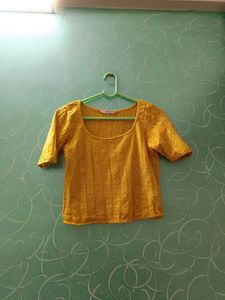 Yellow Woolen Top