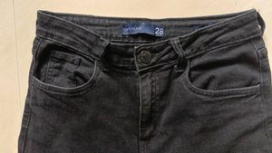 Tokyo Talkies Flared Mid Rise Black Jeans