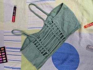 green bralette top