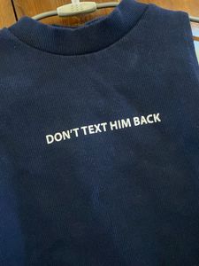 Navy &#39;Don&#39;t Text&#39; Tank Top