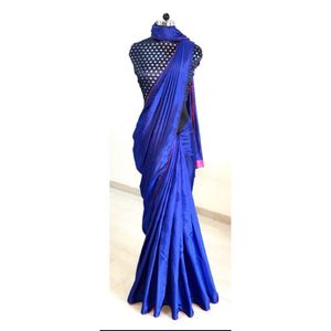 Blue With Pink Saree