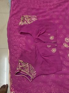 Beautiful chiffon  Saree With Blouse