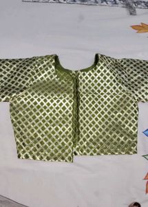 Green Brocade Blouse