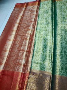 🎇💥Red &amp; Green Silk Saree