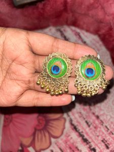 Peacock Feather Earrings