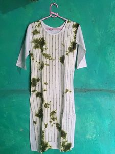 Trendy Tie-Dye Printed Kurti with Sequin Detailing