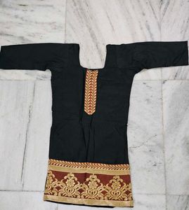 Black Kurti with Gold Embroidery