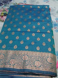 Very Beautiful Branded Dual Tone Green Saree