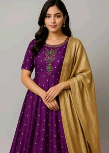 Elegant Purple Kurta Set
