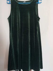 Green Velvet Dress
