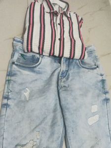 Combo Offer Of Shirt And Damage Jeans 🔥😱