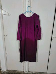 Purple Chikankari Kurta Set