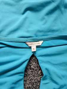 Blue Halter Neck Top