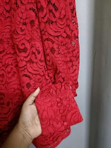 H&amp;M Floral  Mock Neck Top