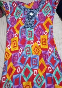 Maroon Kurta with Buttons