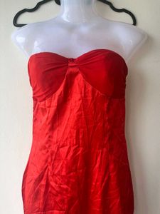 Red Strapless Dress