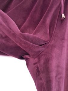 Burgundy Velvet Casual Lounge Pant