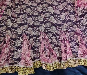Magenta Lehenga Saree