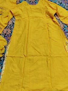 Beautiful Rayon Cotton Salwar Set For Haldi Ceremony