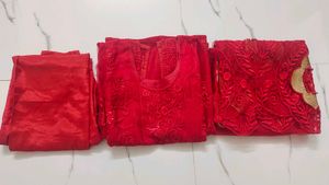 Pakistani Stitched Beautiful Red Worked Suit