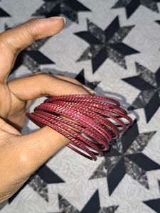 12 Piece Set Of Red Bangles