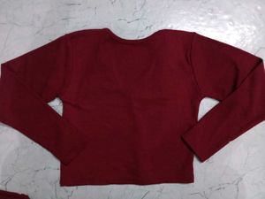 Burgundy Knit Lounge Set