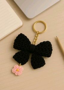 Crochet Heart Keychains